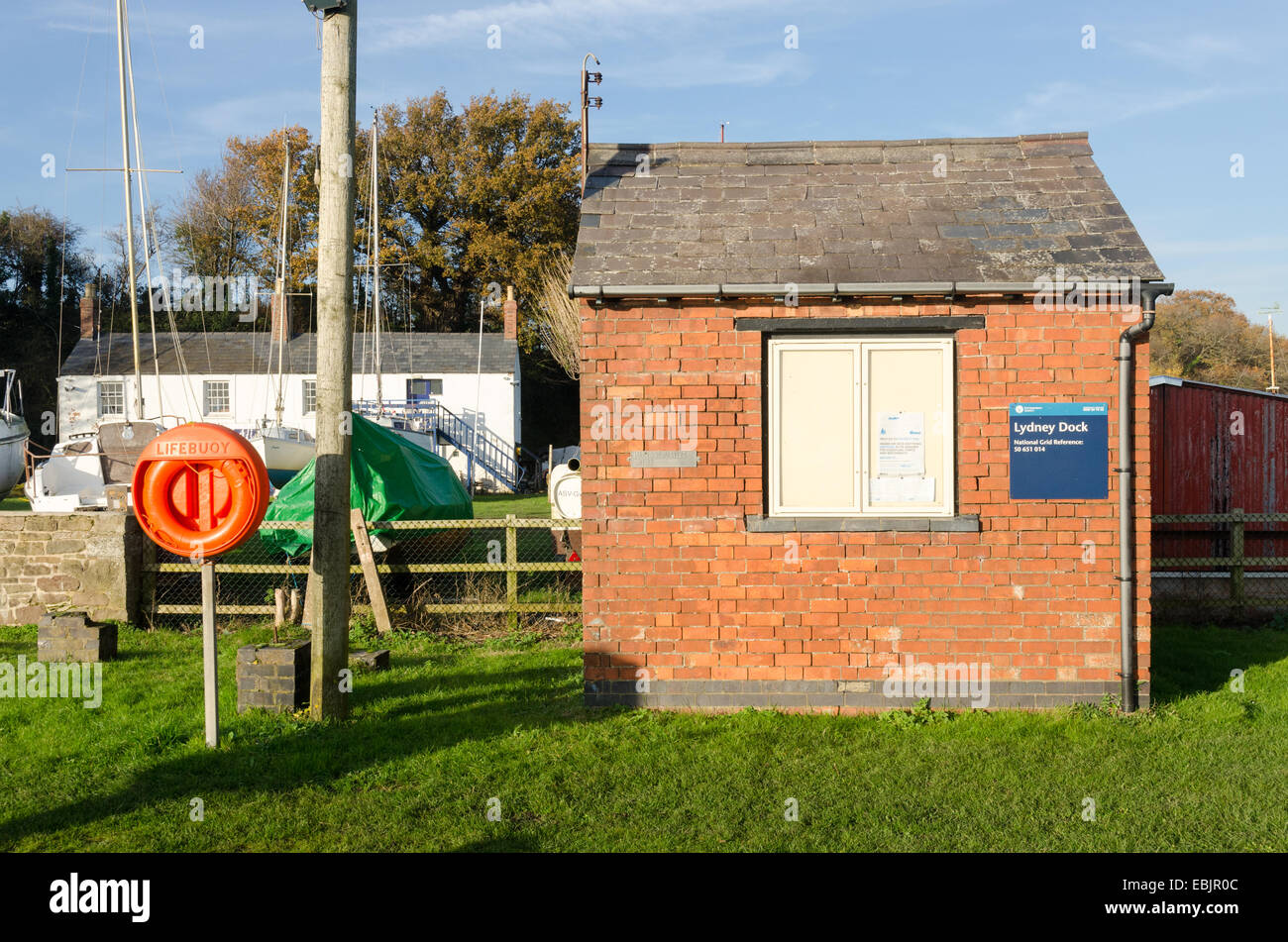 Alten Hafenmeister Büro in Lydney Hafen auf dem Westufer des Flusses Severn in Gloucestershire Stockfoto