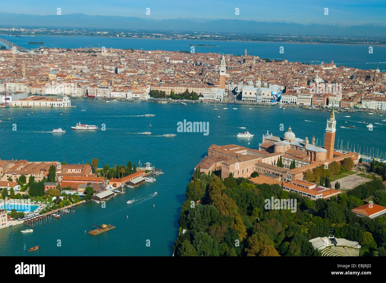 Guidecca, San Giorgio Maggiore und Venedig Inseln, Italien, Europa Stockfoto