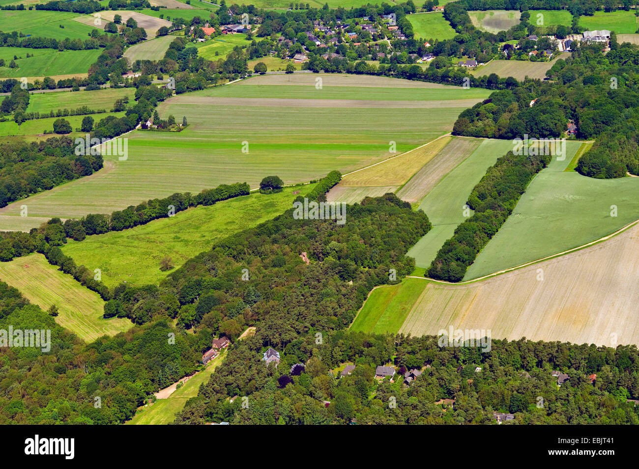 Luftbild, Worpswede, Worpswede und Weyerberg, Deutschland, Niedersachsen, Osterholz Stockfoto
