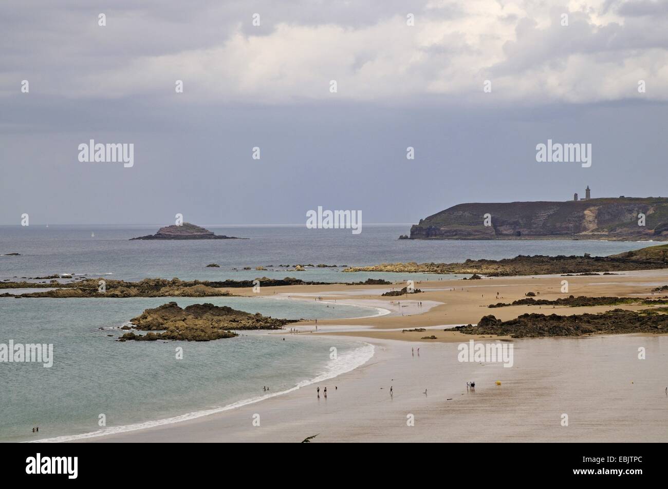 Küste Landschaft in der Nähe von Cap Frehel, Frankreich, Bretagne Stockfoto