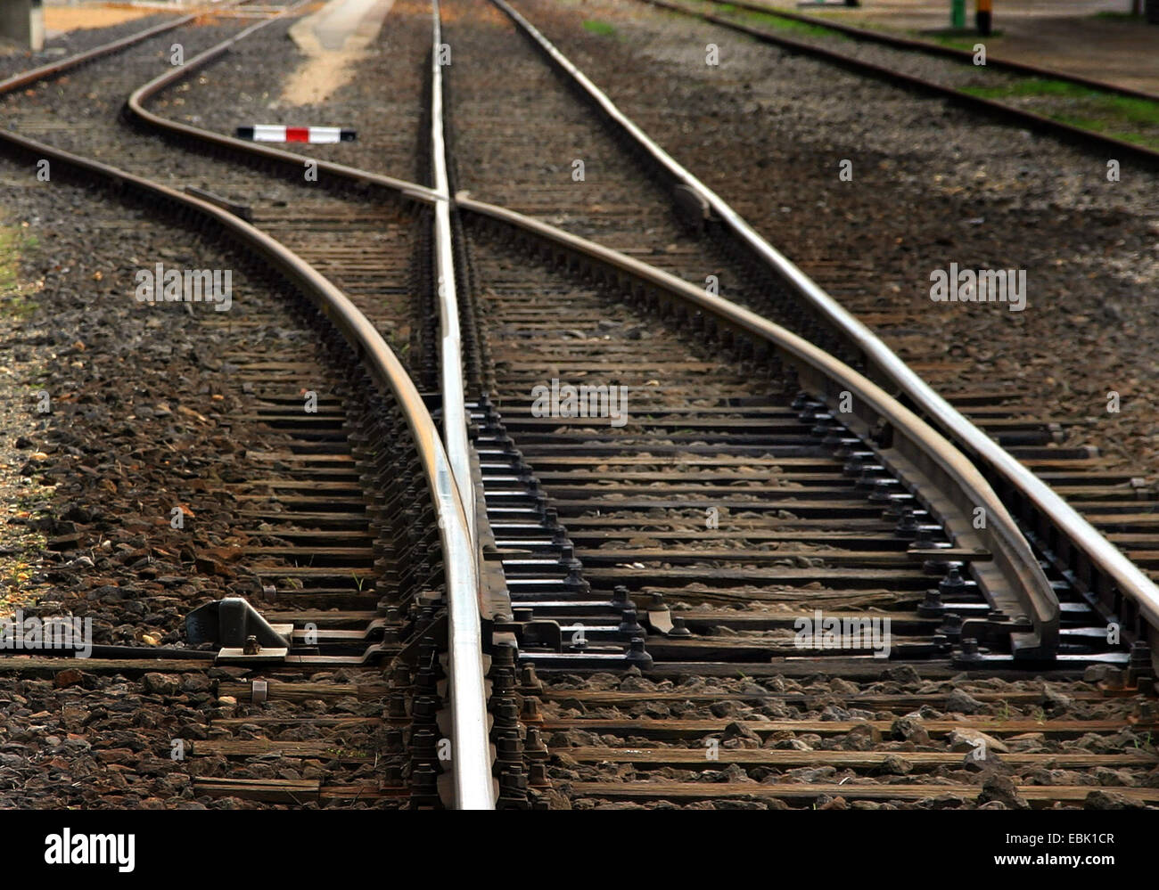 Eisenbahn-Schalter Stockfoto