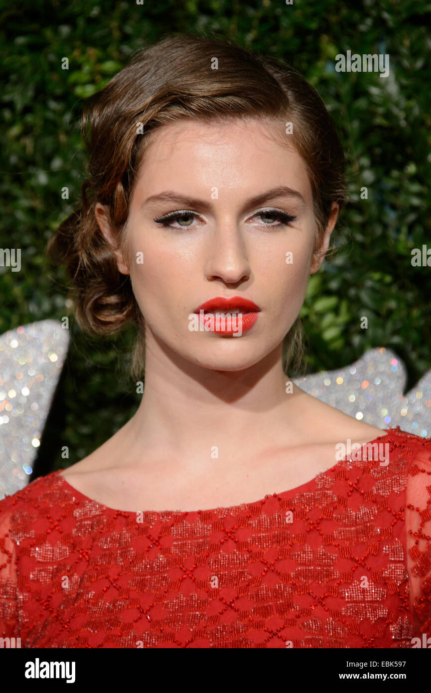 Tali Lennox bei den British Fashion Awards 2014 in London. Stockfoto