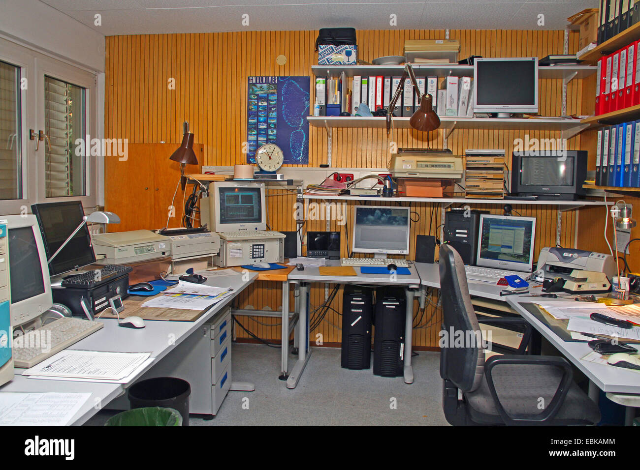 Arbeitsplatz für die Überwachung und Messung der Strahlung in der Atmosphäre, Essen, Ruhrgebiet, Nordrhein-Westfalen, Deutschland Stockfoto