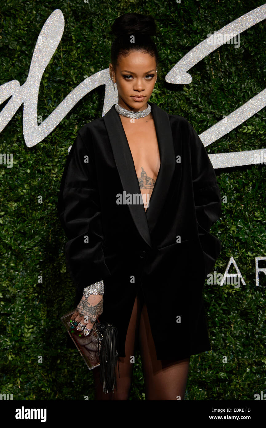 Rihanna bei den British Fashion Awards 2014 in London. Stockfoto