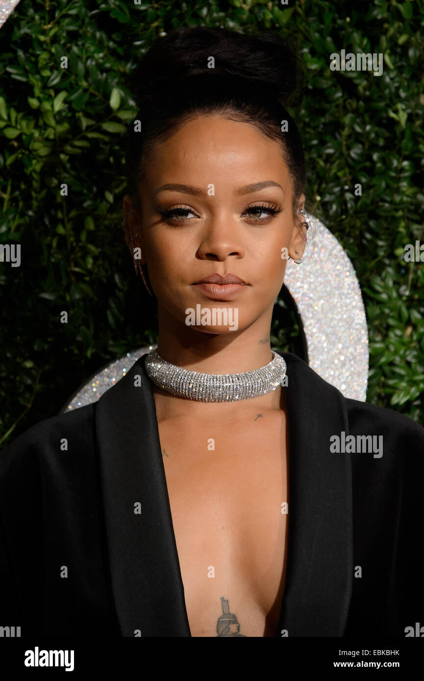 Rihanna bei den British Fashion Awards 2014 in London. Stockfoto