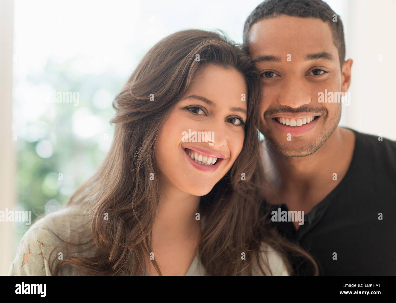 Porträt des glücklichen Paares Stockfoto