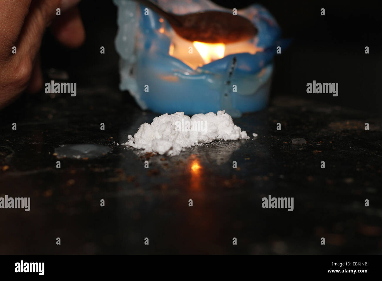 Drogenhandel, Drogenkonsum, Stockfoto
