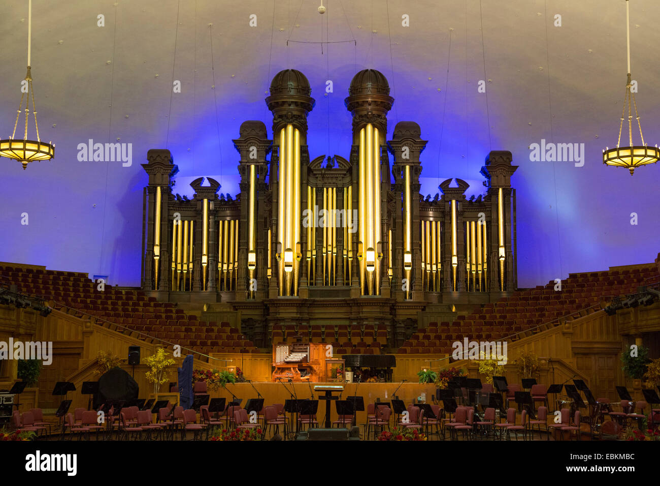 Salt Lake City, Utah - The Mormon Tabernacle, Heimat der Mormon Tabernacle Choir. Stockfoto