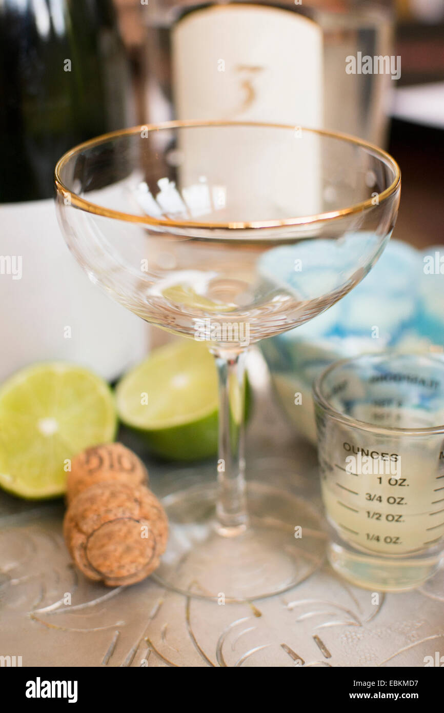 Cocktail Zubereitung Stockfoto