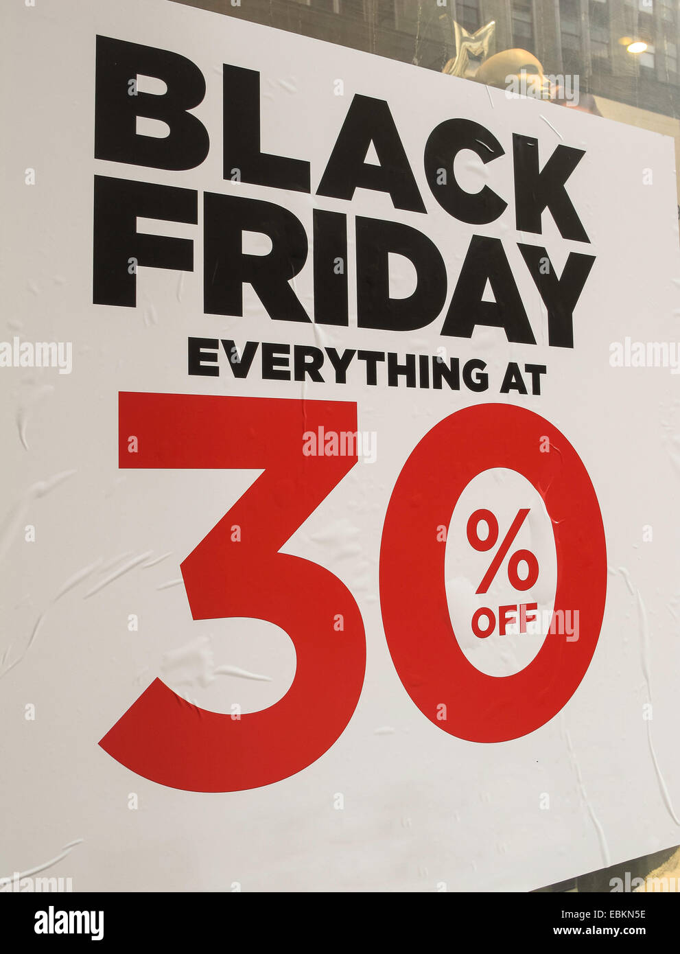 Black Friday Verkauf Werbung, USA Stockfoto