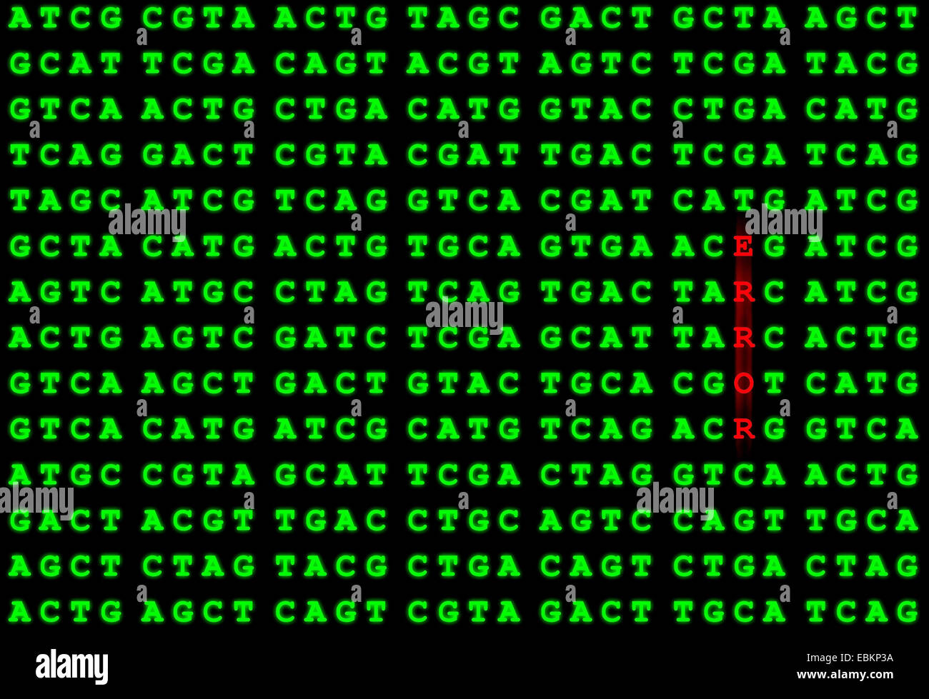 Symbolbild DNA-Fehler Stockfoto