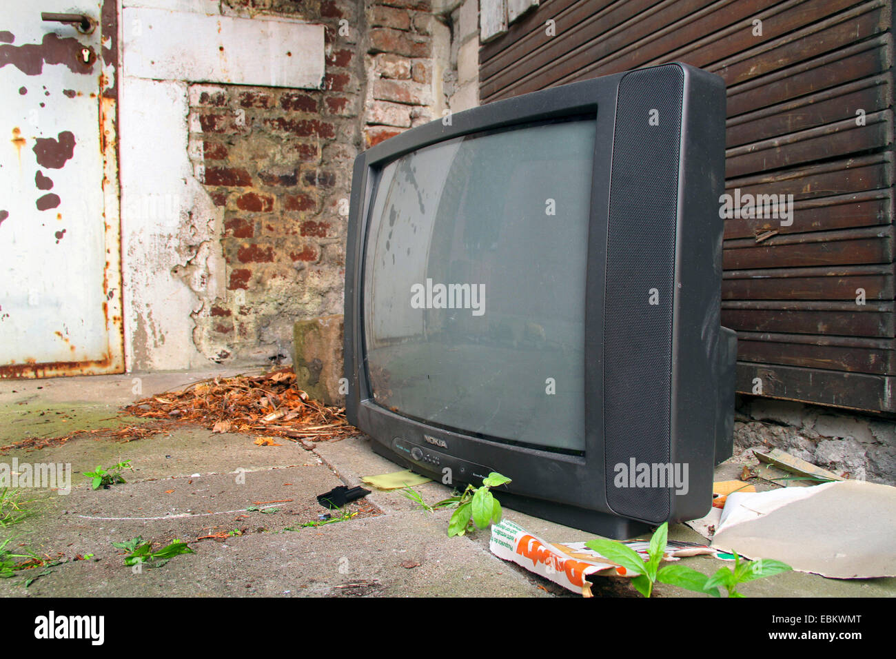 illegale Diopsed alten TV, Deutschland Stockfoto