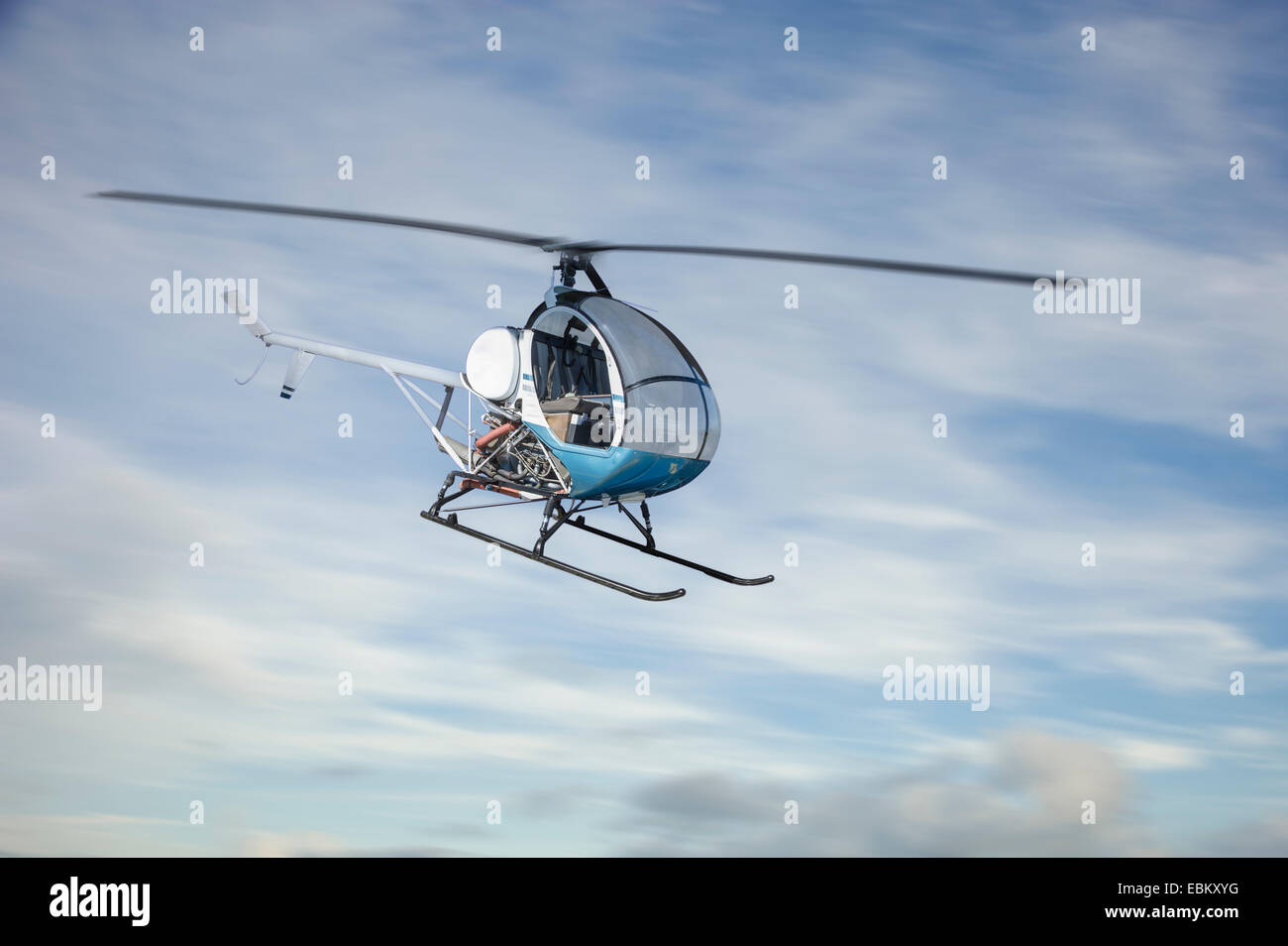 Hubschrauber im Flug Stockfoto