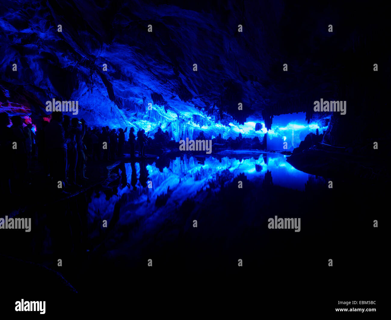 Reed Flute Höhle in Guilin, Guangxi Region, China Stockfoto