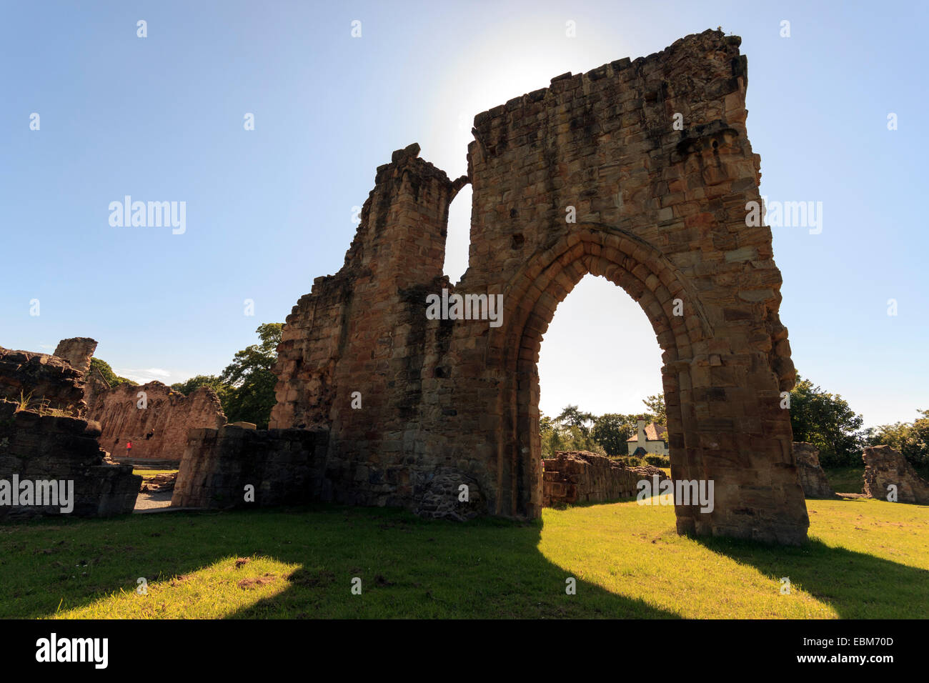 12. Jahrhundert Ruinen, Basingwerk Abbey, Holywell, Flintshire, North Wales, UK Stockfoto