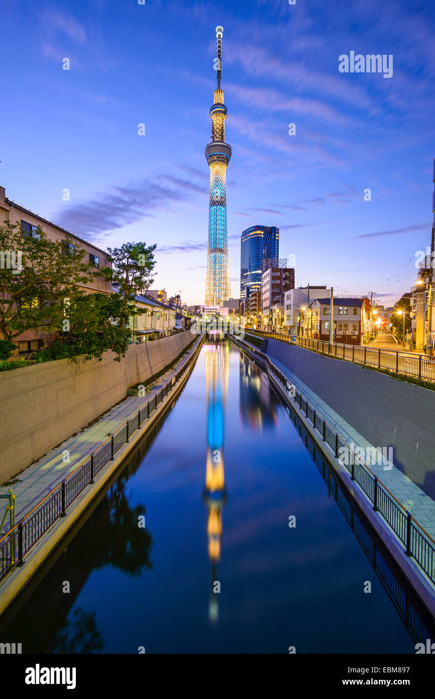 Tokyo, Japan Stadtbild im Bezirk Sumida. Stockfoto