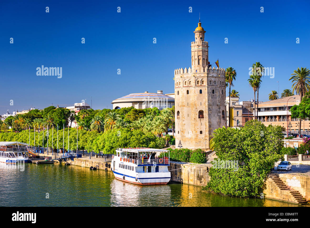 Torre del Oro in Sevilla, Spanien. Stockfoto