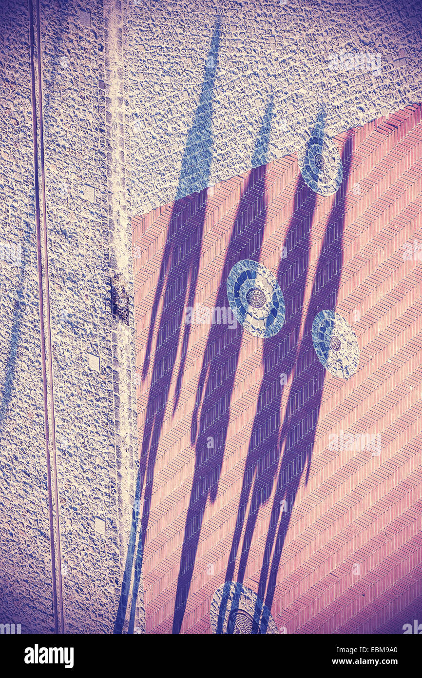 Konzept-Bild, Schatten von vier Menschen gehen auf der Straße. Stockfoto