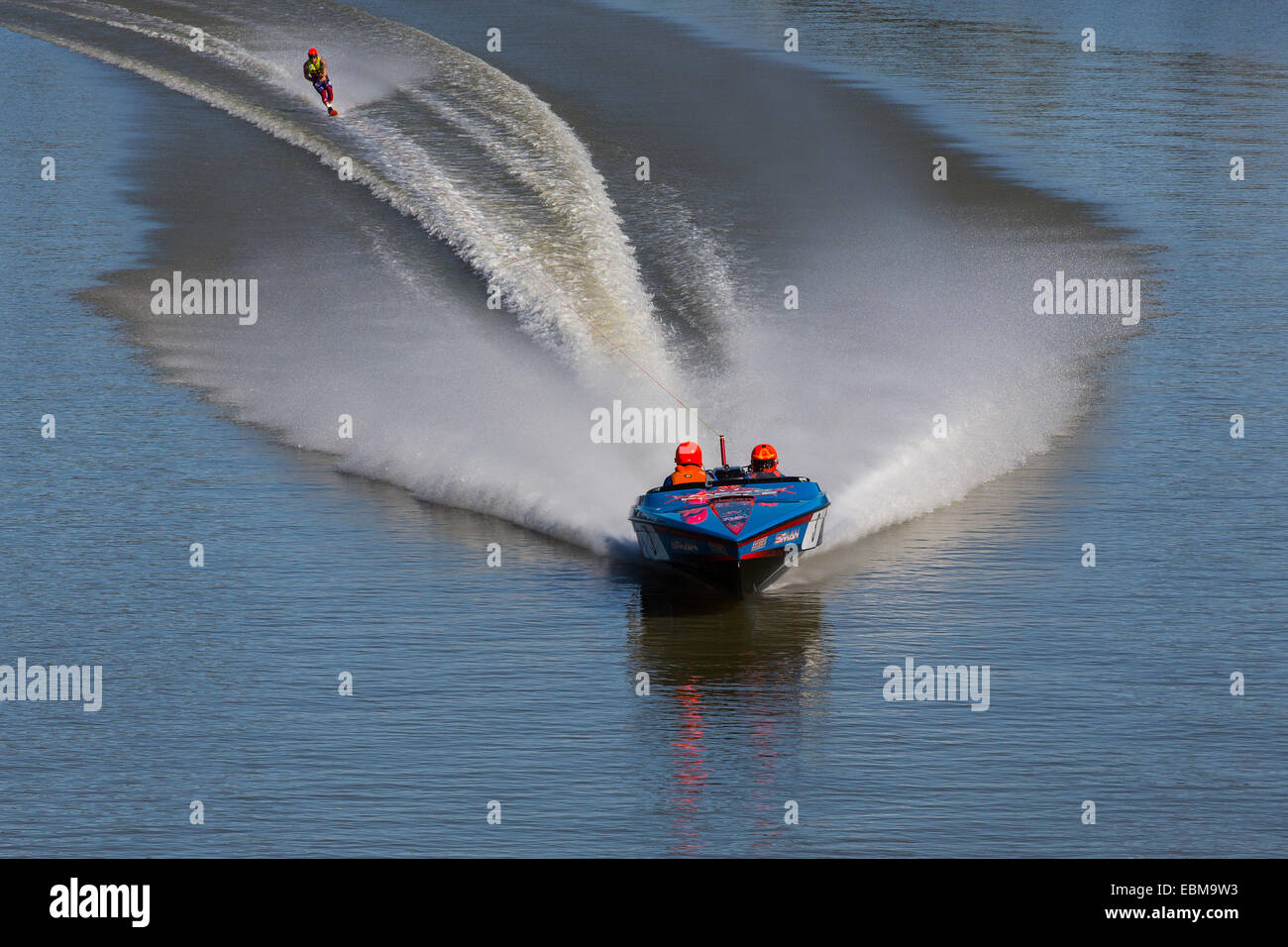 Ski Racing, Ted Hurley Memorial Classic statt auf Murray und Darling River zwischen Wentworth und Mildura. Stockfoto