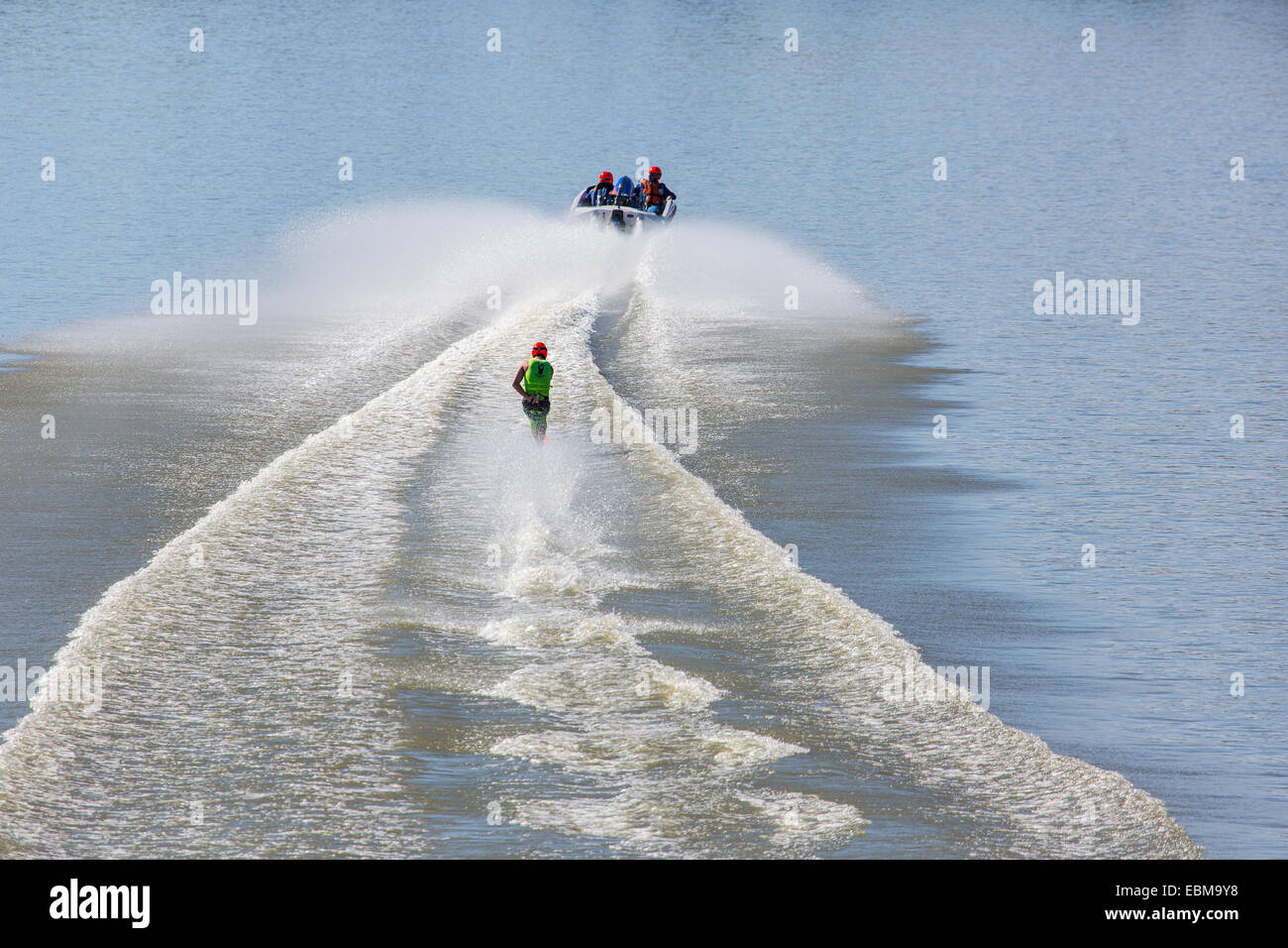 Ski Racing, Ted Hurley Memorial Classic statt auf Murray und Darling River zwischen Wentworth und Mildura. Stockfoto