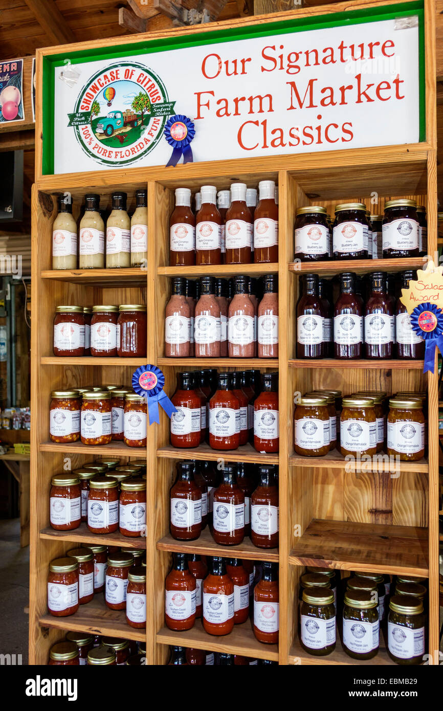 Clermont Florida, Vitrine von Citrus, Produktausstellungsverkauf, Souvenirs, Souvenirladen, Geschäft, Shopping Shopper Shopper Shop Geschäfte Markt Märkte Markt Stockfoto