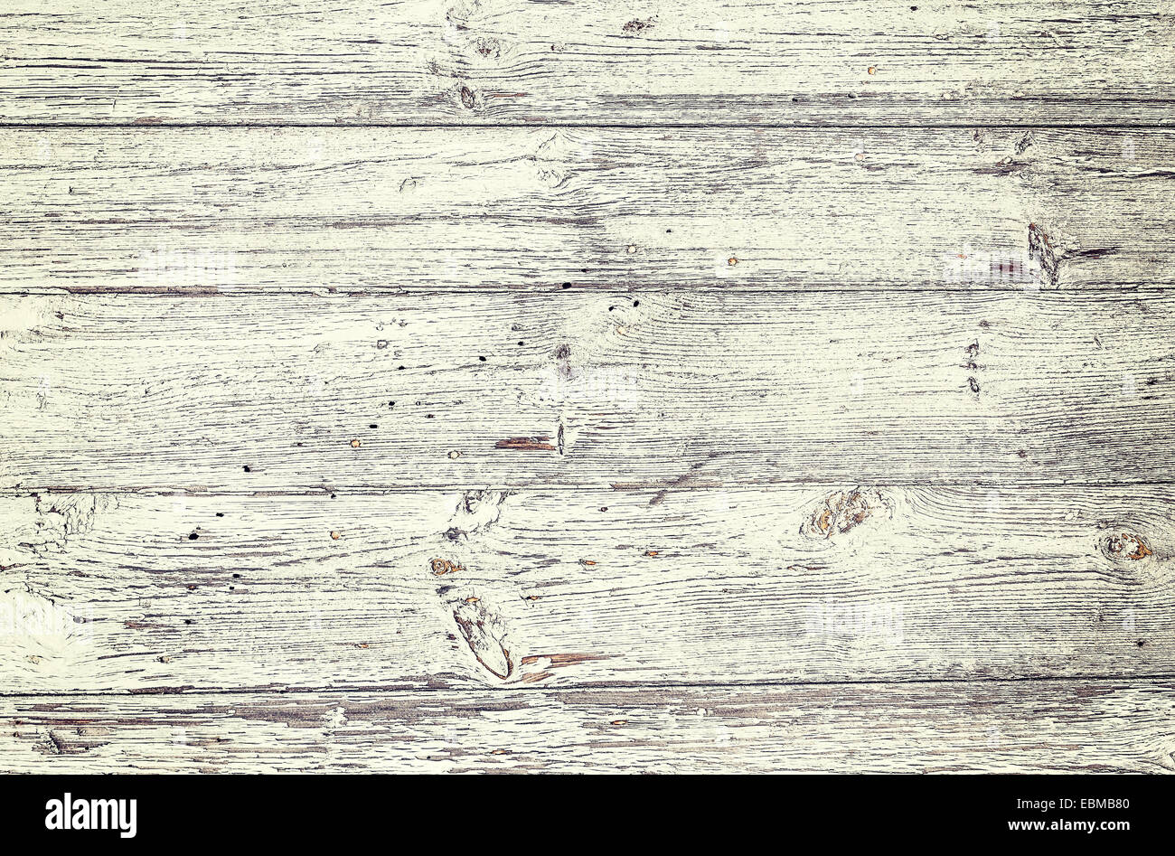 Alte Holzbretter mit Farbe abplatzt Hintergrund. Stockfoto