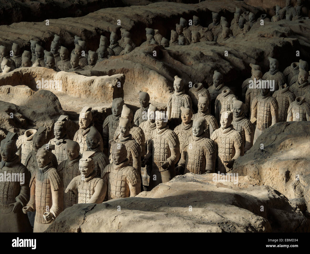 Kaiser Qin Shi Huang Terrakotta Armee Grube 1 in Xian, Provinz Shaanxi, China Stockfoto