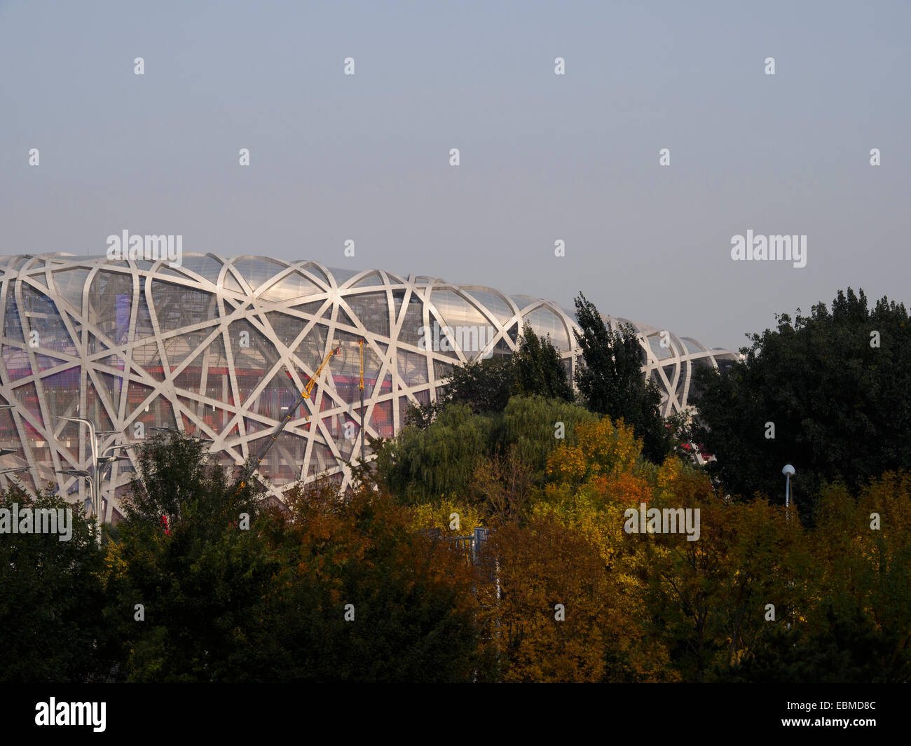 Beijing National Stadium - 2008 Olympics Veranstaltungsort - Vogelnest Stockfoto