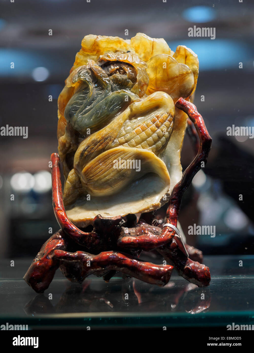 Jade Kunstwerk aus China Stockfoto