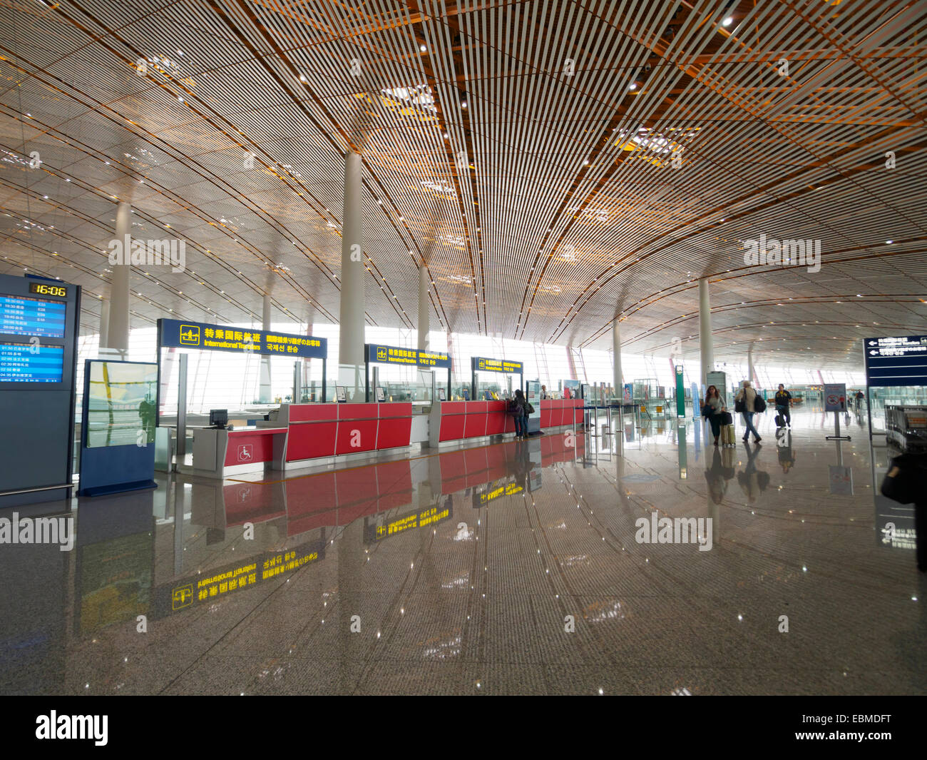 Beijing Capital International Airport terminal 3 Innenraum Stockfoto