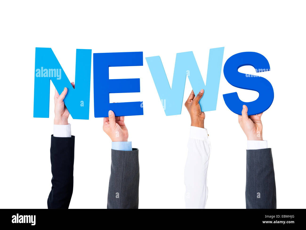 Multiethnische Business People Holding News Stockfoto