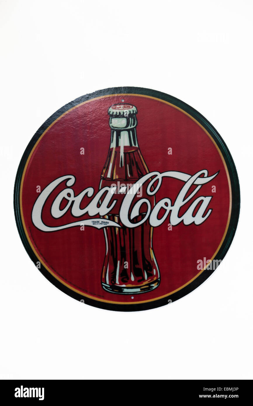 Vintage Coca Cola Company Werbeschild Stockfoto