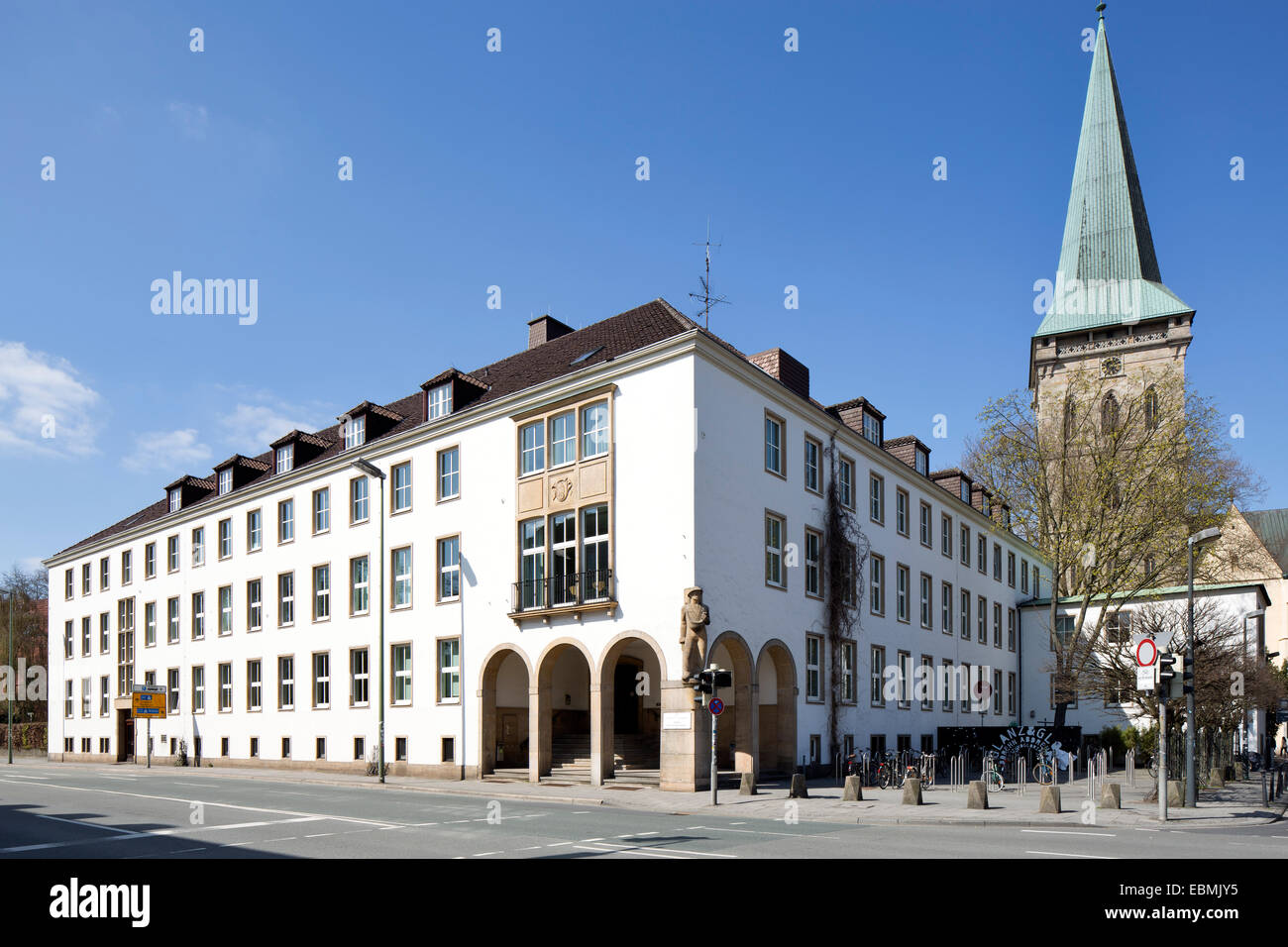 Altes Kreishaus, ehemaliger Bezirk Bürogebäude, heute ein Institut an der Universität Osnabrück, Osnabrück Stockfoto