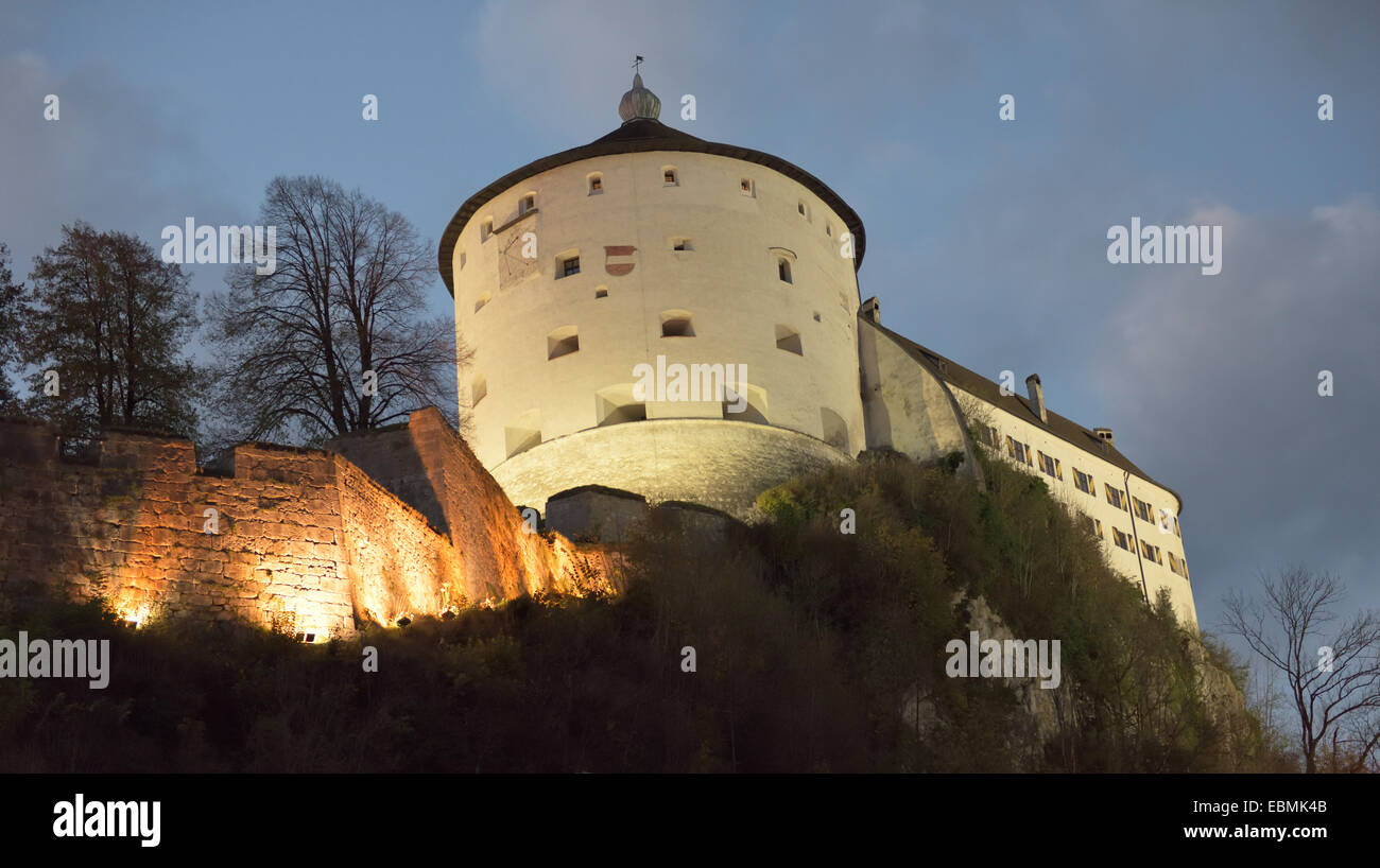 Die Festung Kufstein, Dämmerung, Tirol, Österreich Stockfoto