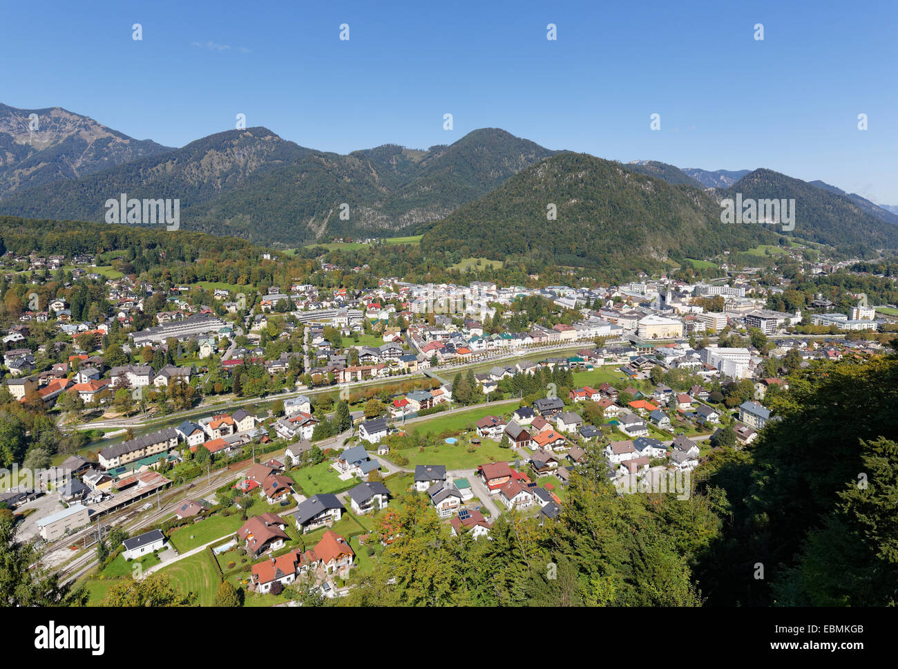Blick vom Siriuskogel, Bad Ischl, Salzkammergut, Oberösterreich, Österreich Stockfoto