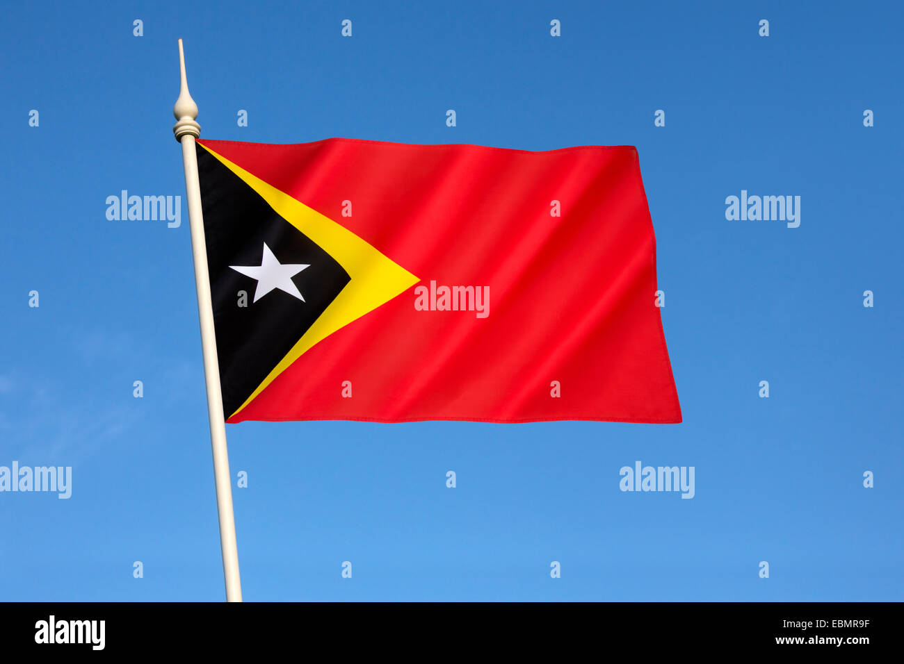 Flagge der Demokratischen Republik Timor-Leste Stockfoto