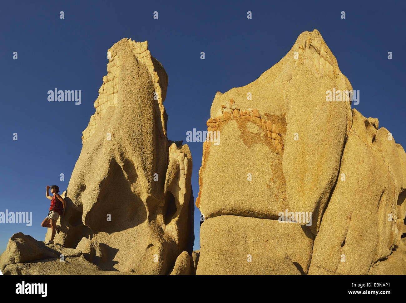 Granitfelsen von Isolella, Frankreich, Korsika, Ajaccio Stockfoto