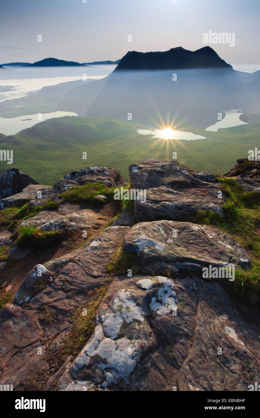 Blick auf Cul Mor, Großbritannien, Schottland, Sutherland Stockfoto