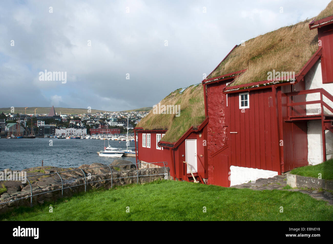 Tinganes, Färöischen landsstýri (Regierung), Tórshavn, Streymoy Island, Färöer Inseln Stockfoto