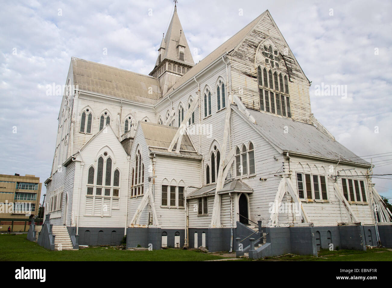 ST.-Georgs Kathedrale, Georgetown, Guyana, Südamerika. Eine der größten Holzkirchen in der Welt. Gebauten 1899. Stockfoto