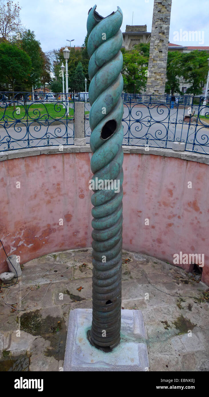 Antike bronze Schlange Spalte, Türkei, Istanbul Stockfoto