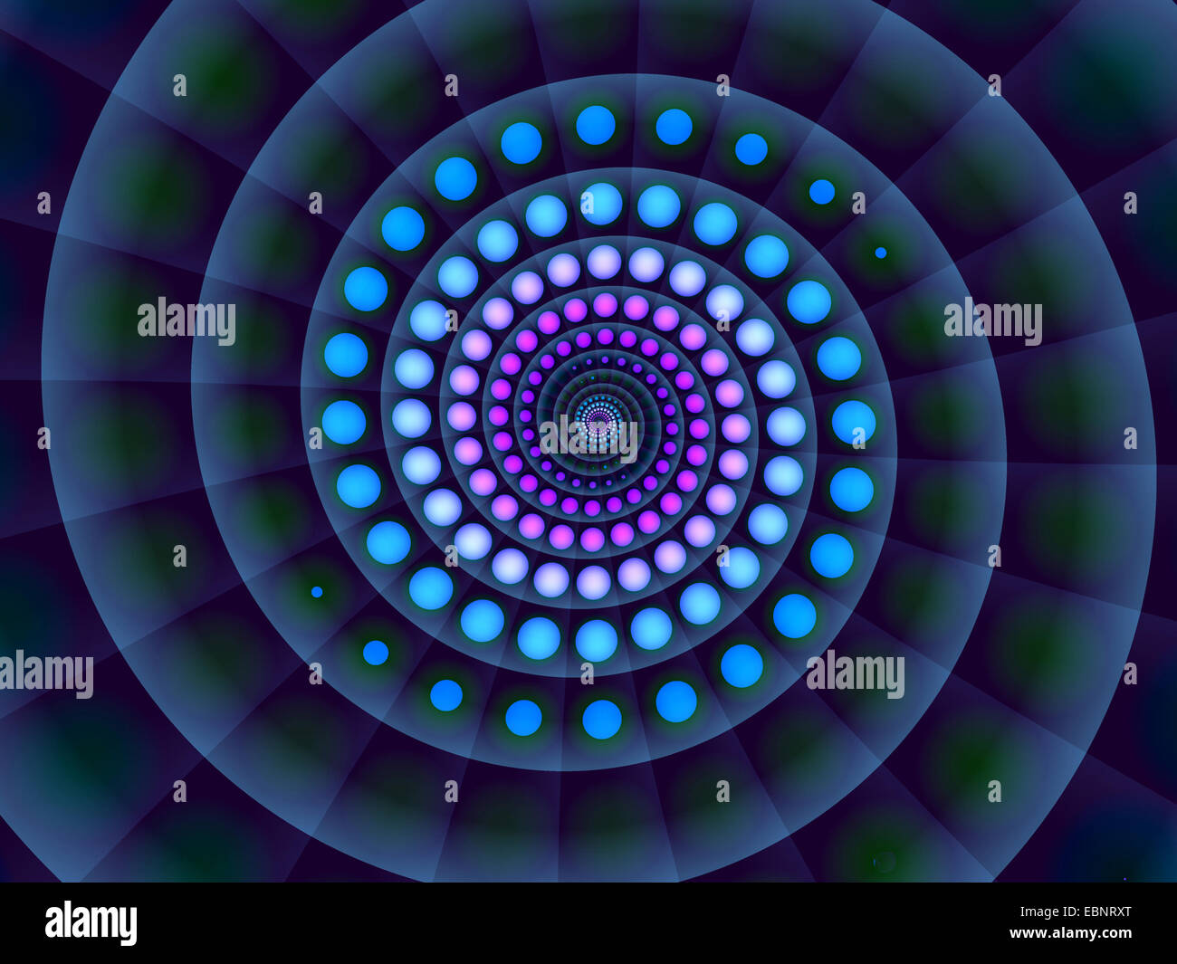 Abstrakte blaue Spirale bunt beleuchteten Hintergrundbild Stockfoto