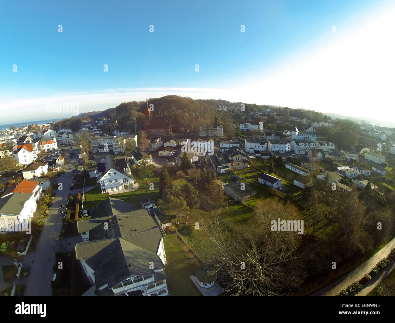 Luftbild, Binz, Deutschland, Mecklenburg-Vorpommern, Rügen, Ostseebad Binz Stockfoto