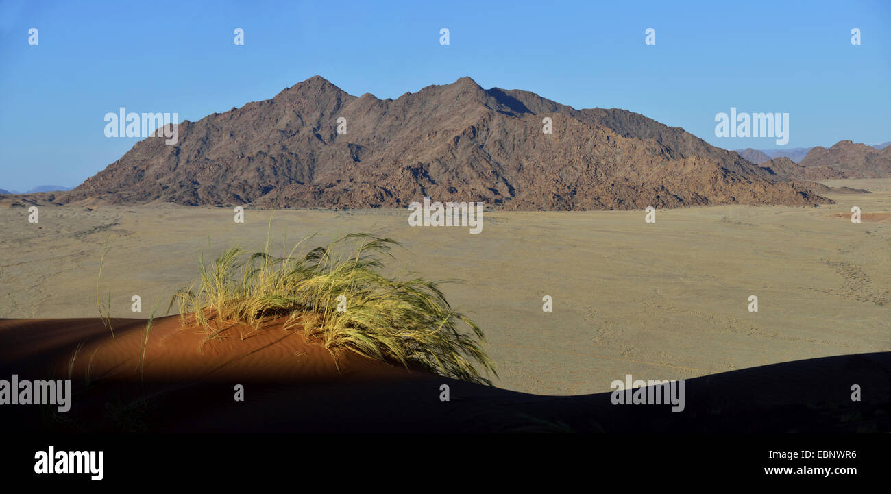 Sand und Berge in der Nähe von Sesriem Camp, Namibia, Namib Naukluft Nationalpark Stockfoto