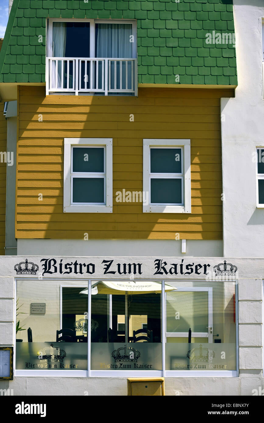 Restaurant Bistro Zum Kaiser, Namibia, Swapomund Stockfoto