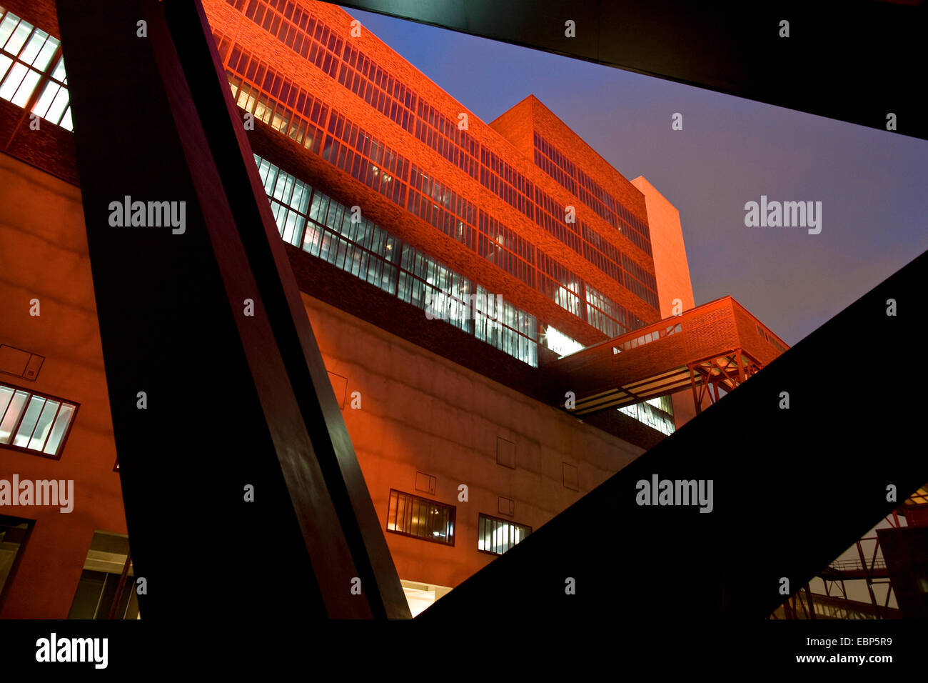 Kohle-Waschanlage Zollverein Coal Mine Industriekomplex in der Nacht, Essen, Ruhrgebiet, Nordrhein-Westfalen, Deutschland Stockfoto