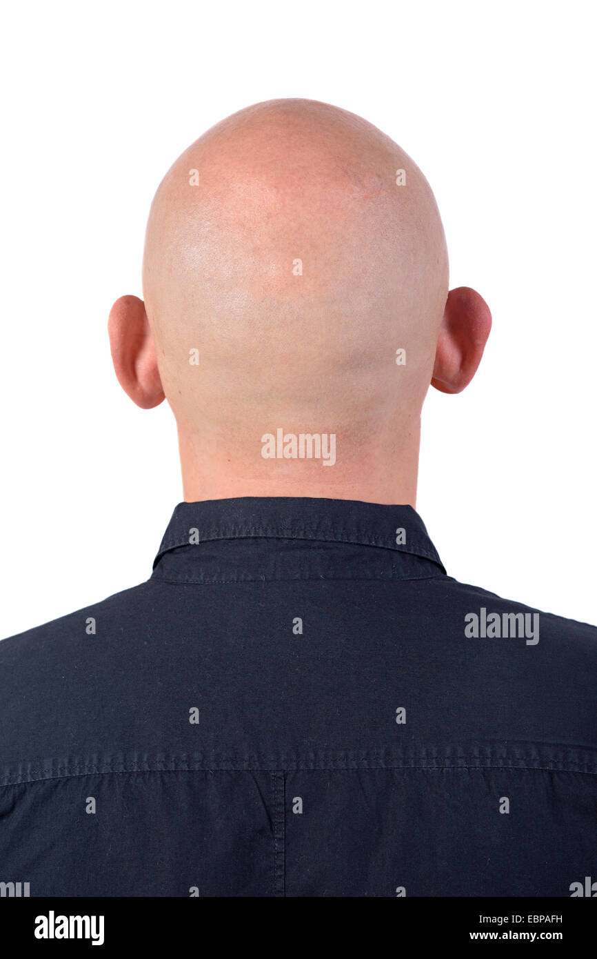 Rückseite eines Mannes Glatze Stockfoto
