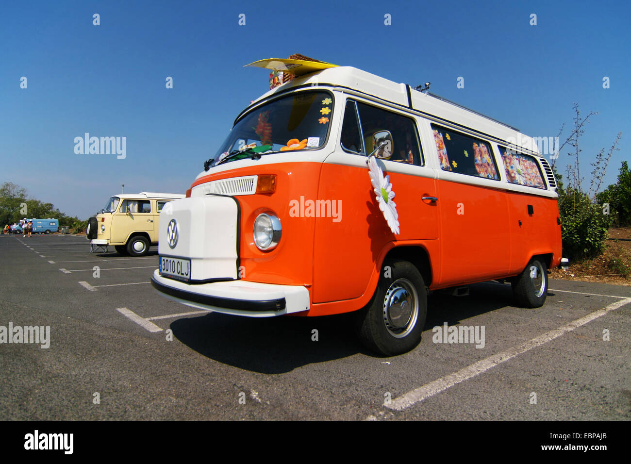 Volkswagen Westfalia Camper ausgestellt in der 16° Volkswagen treffen in Cap d ' Agde, Frankreich. Stockfoto