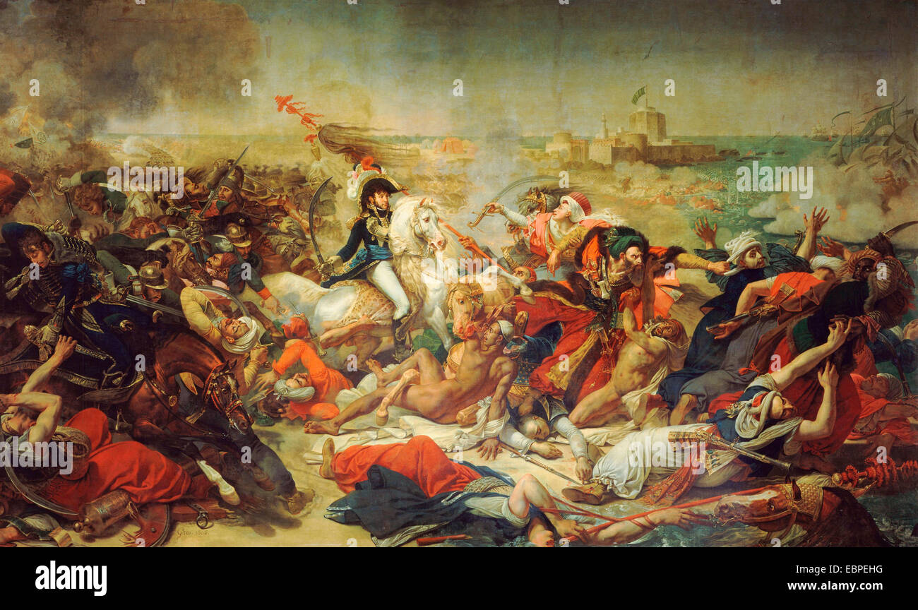 General Murat in der Schlacht von Abukir, 11.000 osmanische Soldaten im Nil ertrank. Antoine-Jean Gros Stockfoto