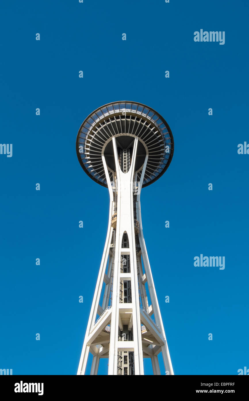 Seattle Space Needle an einem schönen Tag Stockfoto